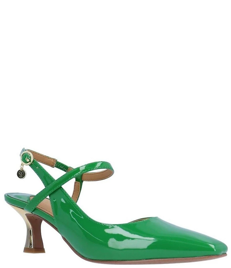 J. Renee Maretta Patent Sling Pumps