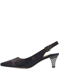 J. Renee Mayetta Leather Slingback Pumps