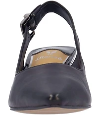 J. Renee Mayetta Leather Slingback Pumps