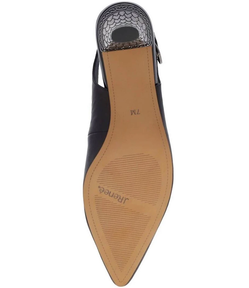 J. Renee Mayetta Leather Slingback Pumps