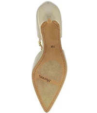 J. Renee Mayven Patent Studded T-Strap Pumps