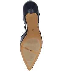 J. Renee Mayven Patent Studded T-Strap Pumps