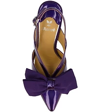 J. Renee Morigen Patent Bow Slingback Pumps