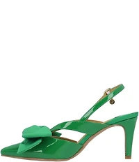 J. Renee Morigen Patent Bow Slingback Pumps