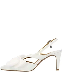 J. Renee Morigen Patent Bow Slingback Pumps