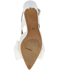 J. Renee Morigen Patent Bow Slingback Pumps
