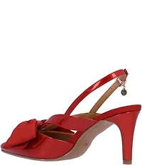 J. Renee Morigen Patent Bow Slingback Pumps