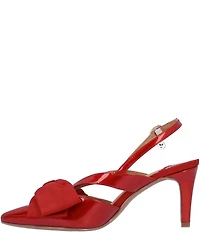 J. Renee Morigen Patent Bow Slingback Pumps