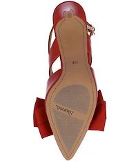 J. Renee Morigen Patent Bow Slingback Pumps