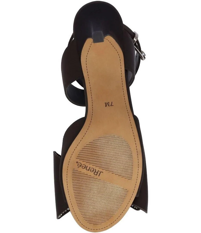 J. Renee Nerelle Satin Ankle Wrap Embellished Bow Dress Sandals