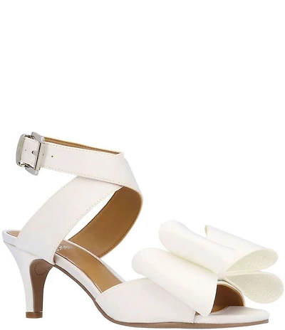 J. Renee Nerelle Satin Ankle Wrap Embellished Bow Dress Sandals