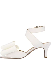 J. Renee Nerelle Satin Ankle Wrap Embellished Bow Dress Sandals