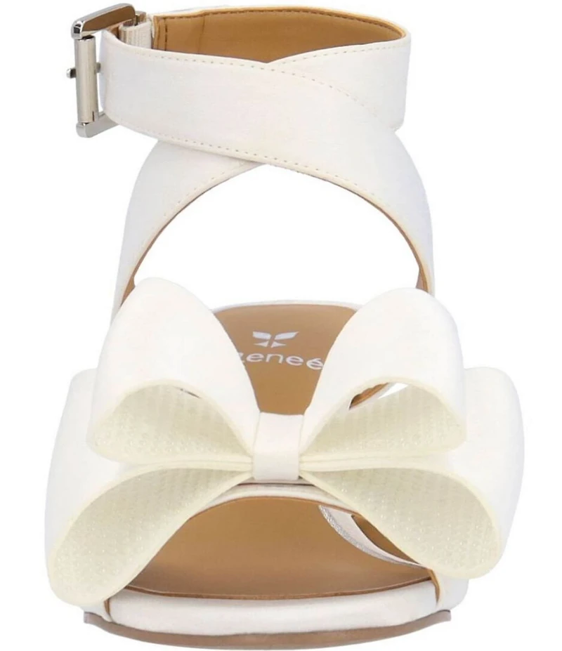 J. Renee Nerelle Satin Ankle Wrap Embellished Bow Dress Sandals