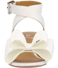 J. Renee Nerelle Satin Ankle Wrap Embellished Bow Dress Sandals