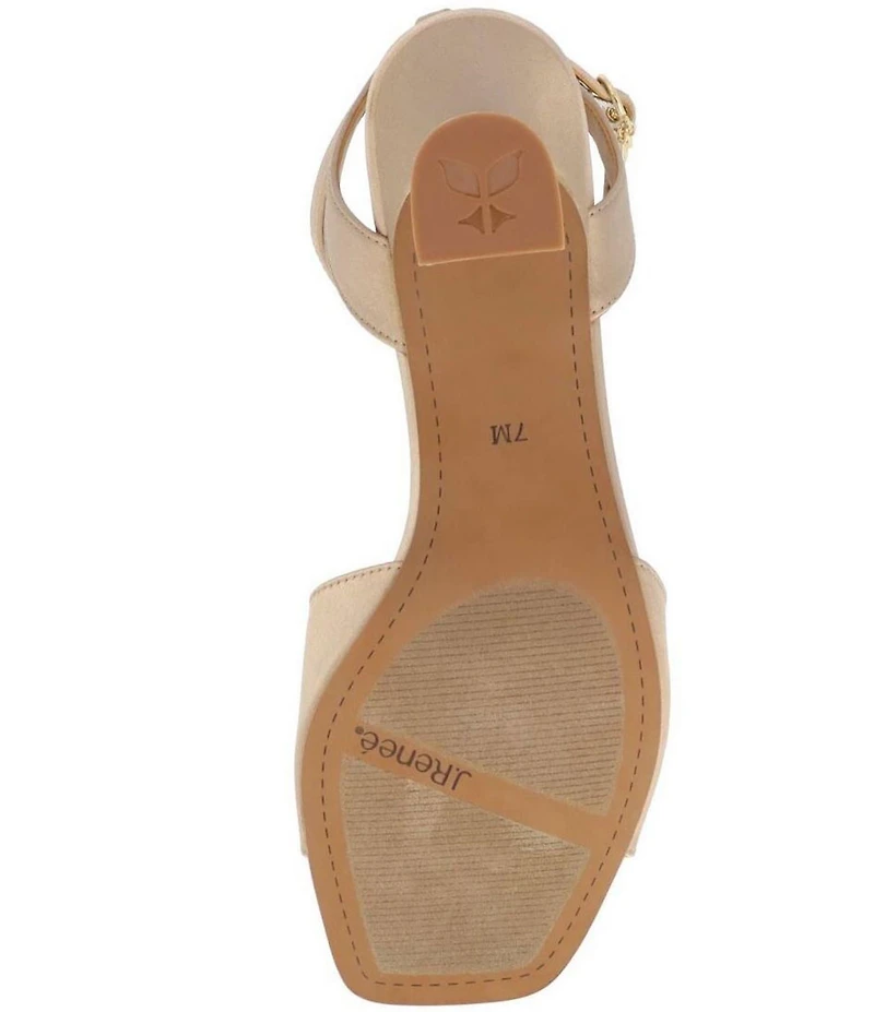 J. Renee Nickee Satin Jewel Ornament Ankle Strap Dress Sandals