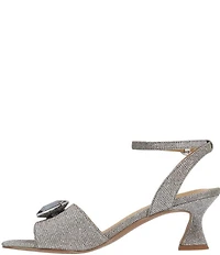 J. Renee Nickee Shimmer Jewel Ornament Ankle Strap Dress Sandals