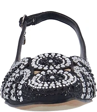 J. Renee Nicolette Fabric Rhinestone Slingback Pumps