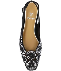 J. Renee Nicolette Fabric Rhinestone Slingback Pumps