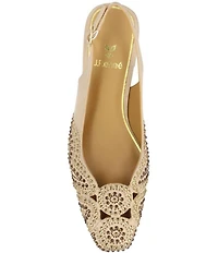 J. Renee Nicolette Fabric Rhinestone Slingback Pumps