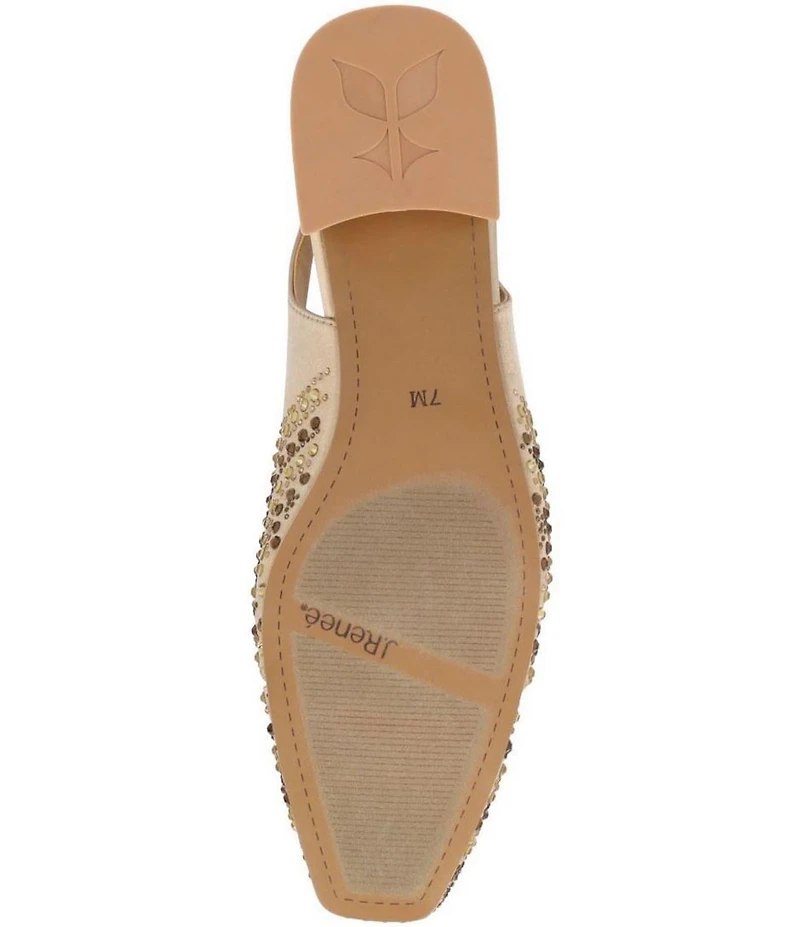 J. Renee Nicolette Fabric Rhinestone Slingback Pumps