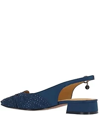 J. Renee Nicolette Fabric Rhinestone Slingback Pumps