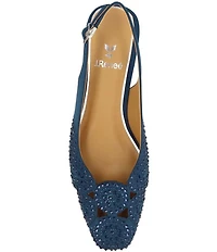 J. Renee Nicolette Fabric Rhinestone Slingback Pumps