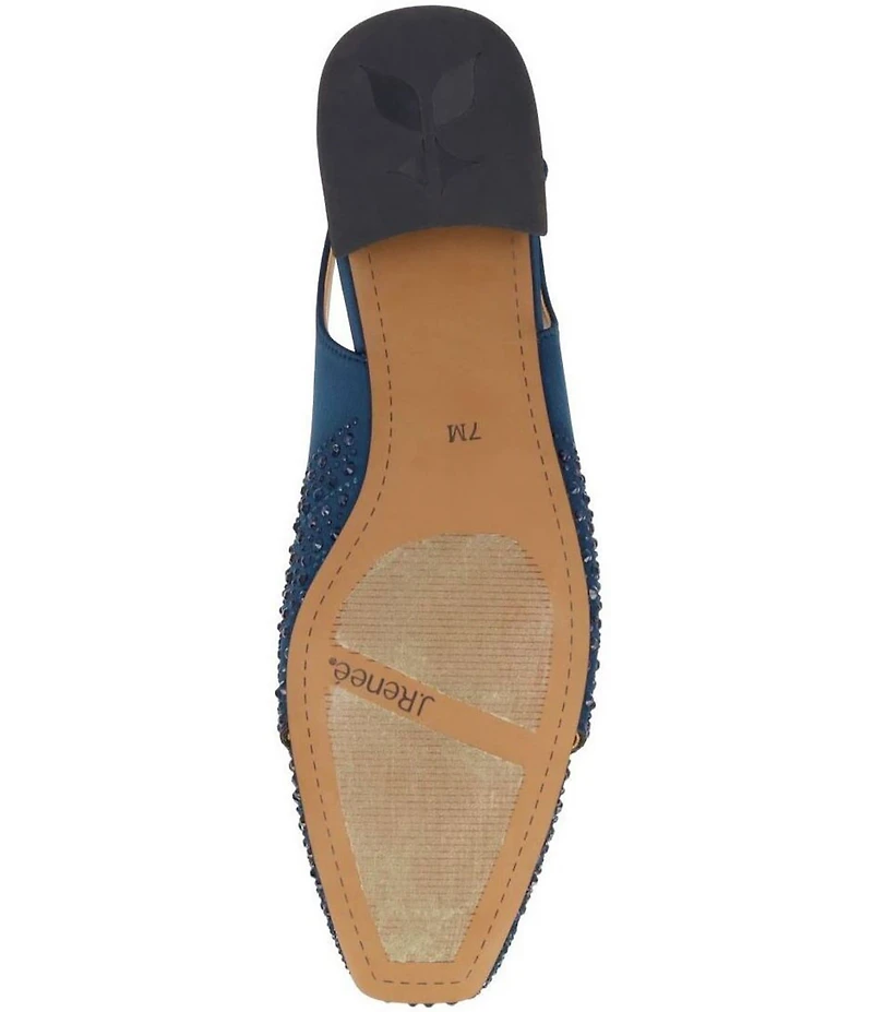 J. Renee Nicolette Fabric Rhinestone Slingback Pumps