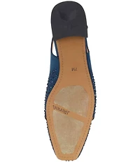J. Renee Nicolette Fabric Rhinestone Slingback Pumps