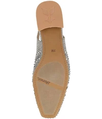 J. Renee Nicolette Shimmer Fabric Rhinestone Slingback Pumps
