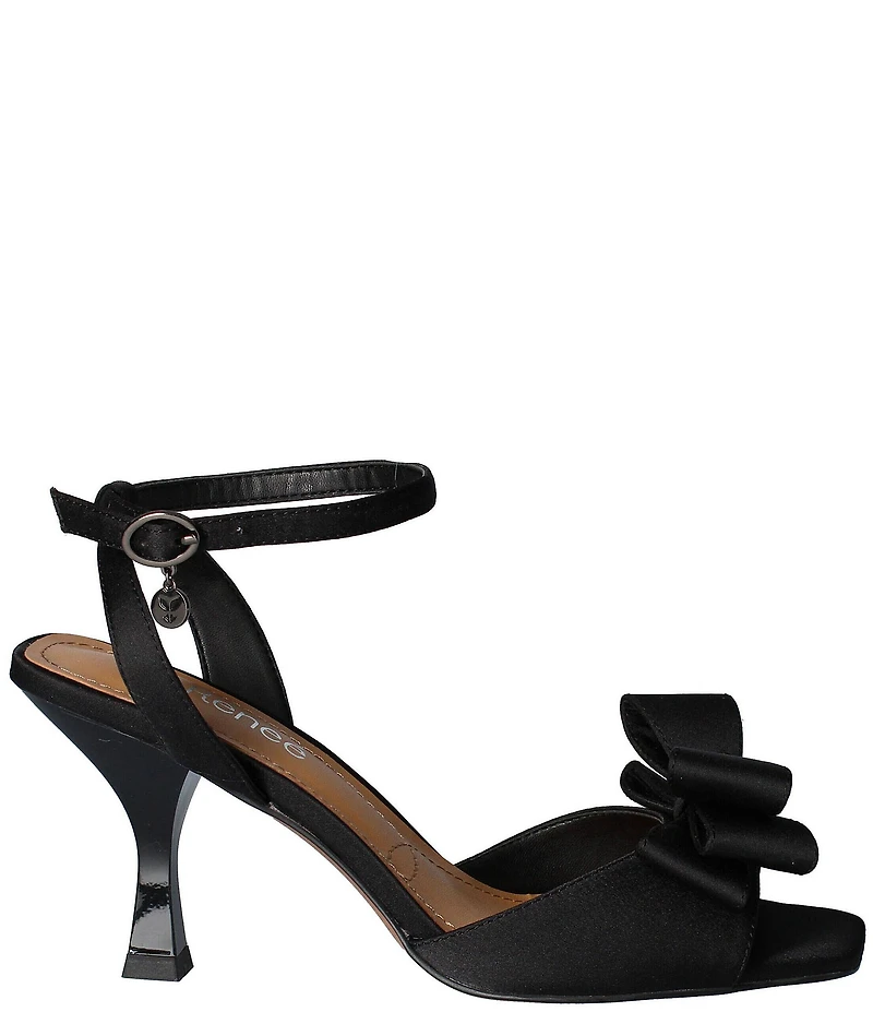 J. Renee Nishia Satin Bow Ankle Strap Dress Sandals