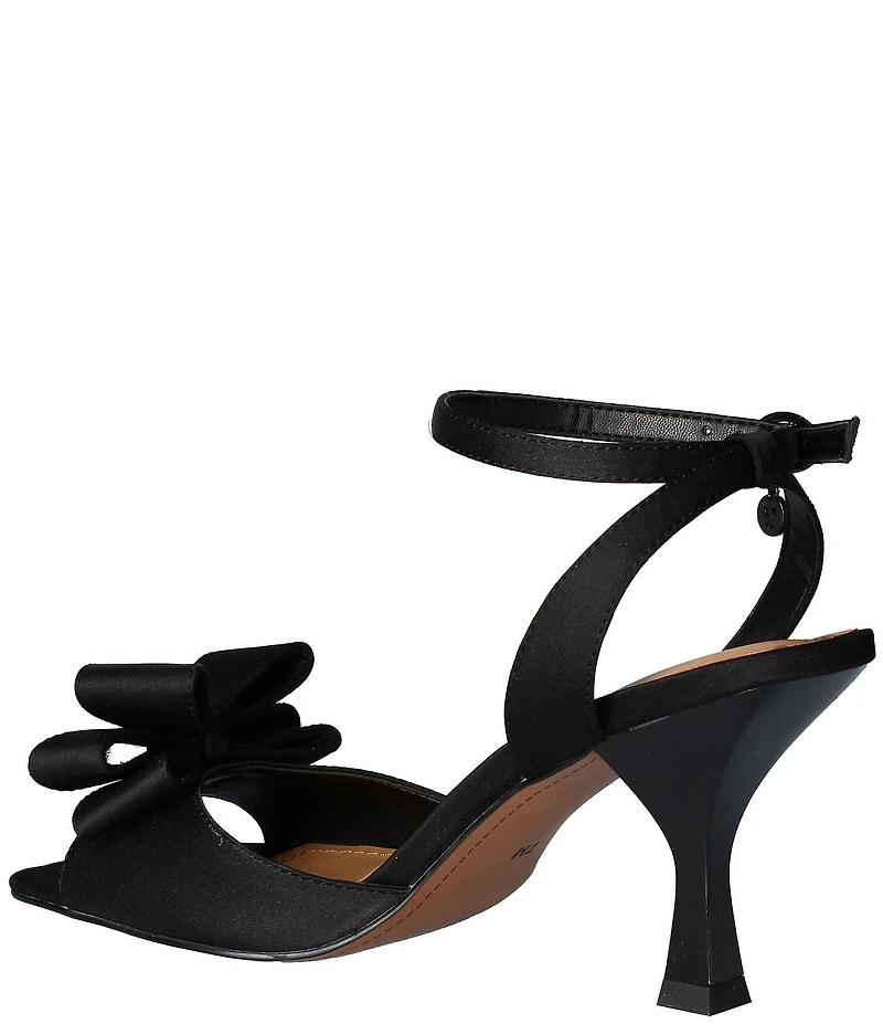 J. Renee Nishia Satin Bow Ankle Strap Dress Sandals