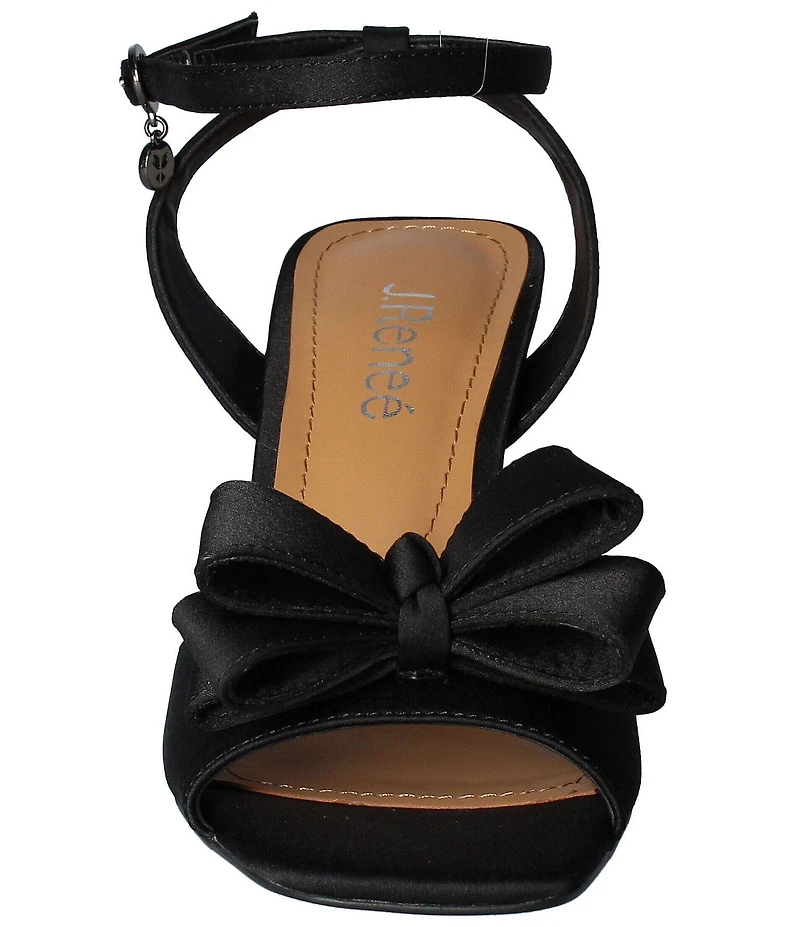 J. Renee Nishia Satin Bow Ankle Strap Dress Sandals