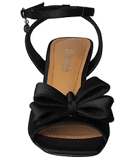 J. Renee Nishia Satin Bow Ankle Strap Dress Sandals