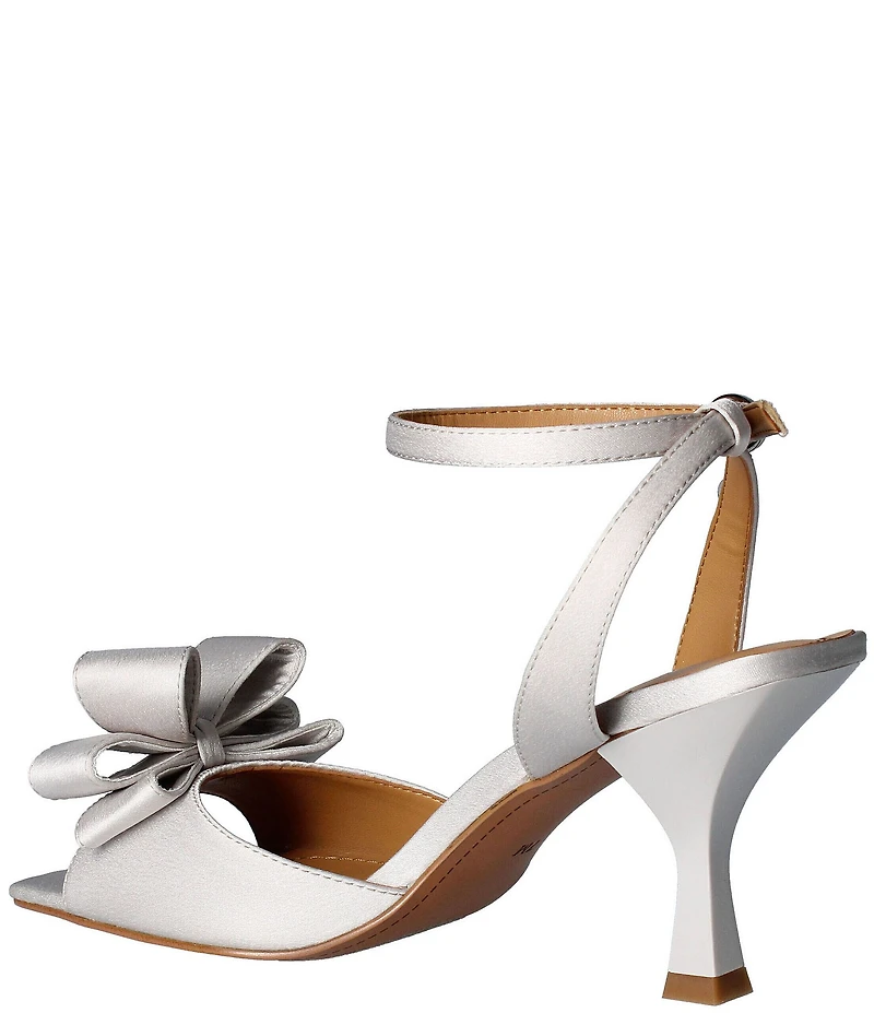 J. Renee Nishia Satin Bow Ankle Strap Dress Sandals