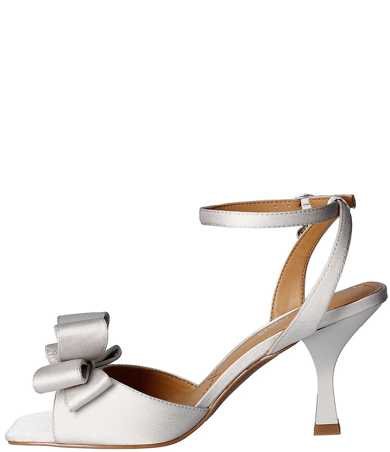 J. Renee Nishia Satin Bow Ankle Strap Dress Sandals