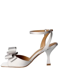 J. Renee Nishia Satin Bow Ankle Strap Dress Sandals