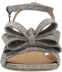 J. Renee Novela Shimmer Bow Dress Sandals