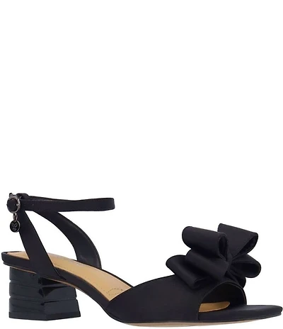 J. Renee Novela Satin Bow Dress Sandals