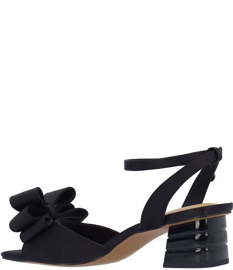 J. Renee Novela Satin Bow Dress Sandals