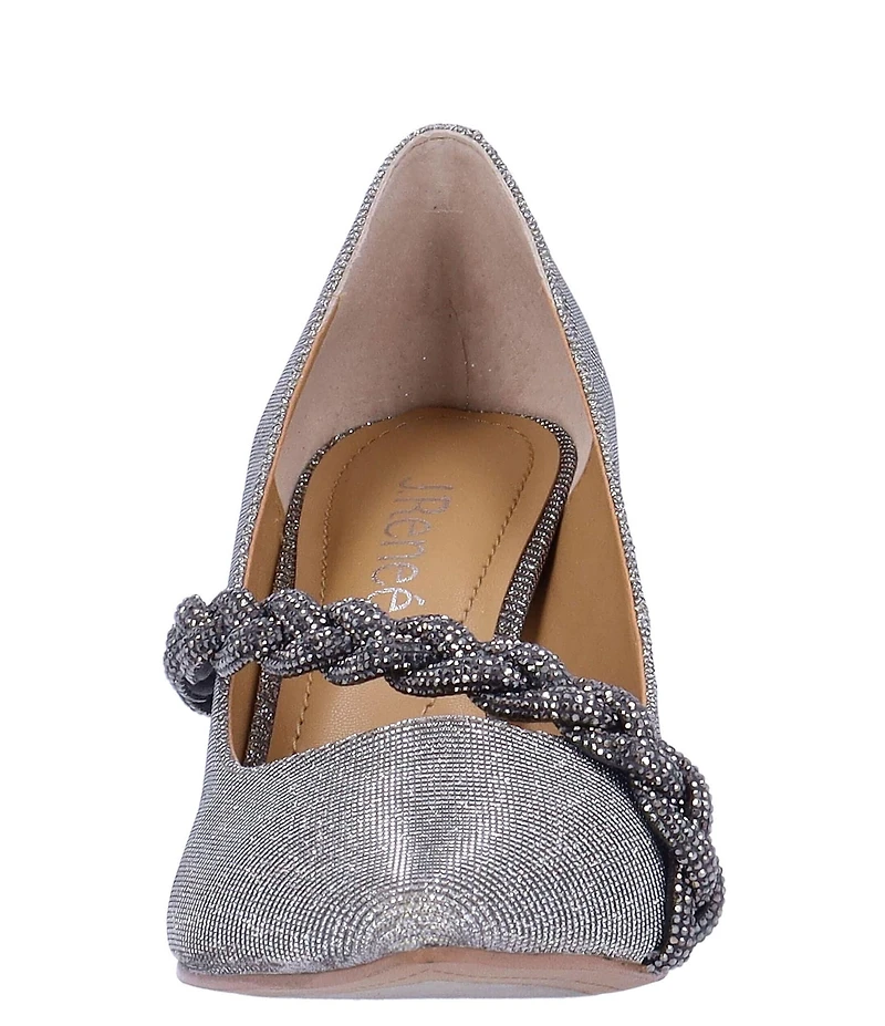 J. Renee Nyomee Glitter Fabric Embellished Braid Dress Pumps