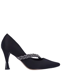 J. Renee Nyomee Satin Embellished Braid Dress Pumps