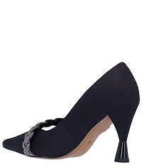J. Renee Nyomee Satin Embellished Braid Dress Pumps