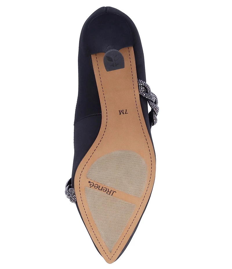 J. Renee Nyomee Satin Embellished Braid Dress Pumps