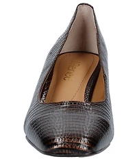 J. Renee Olivienne Patent Lizard Embossed Pumps