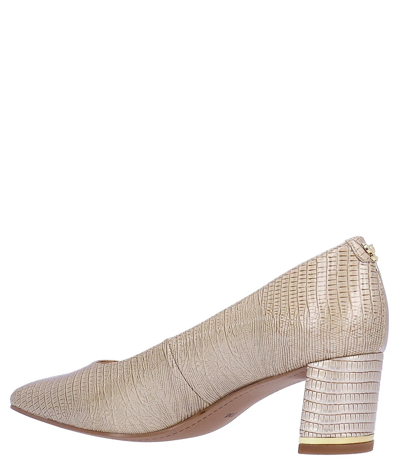 J. Renee Olivienne Patent Lizard Embossed Pumps