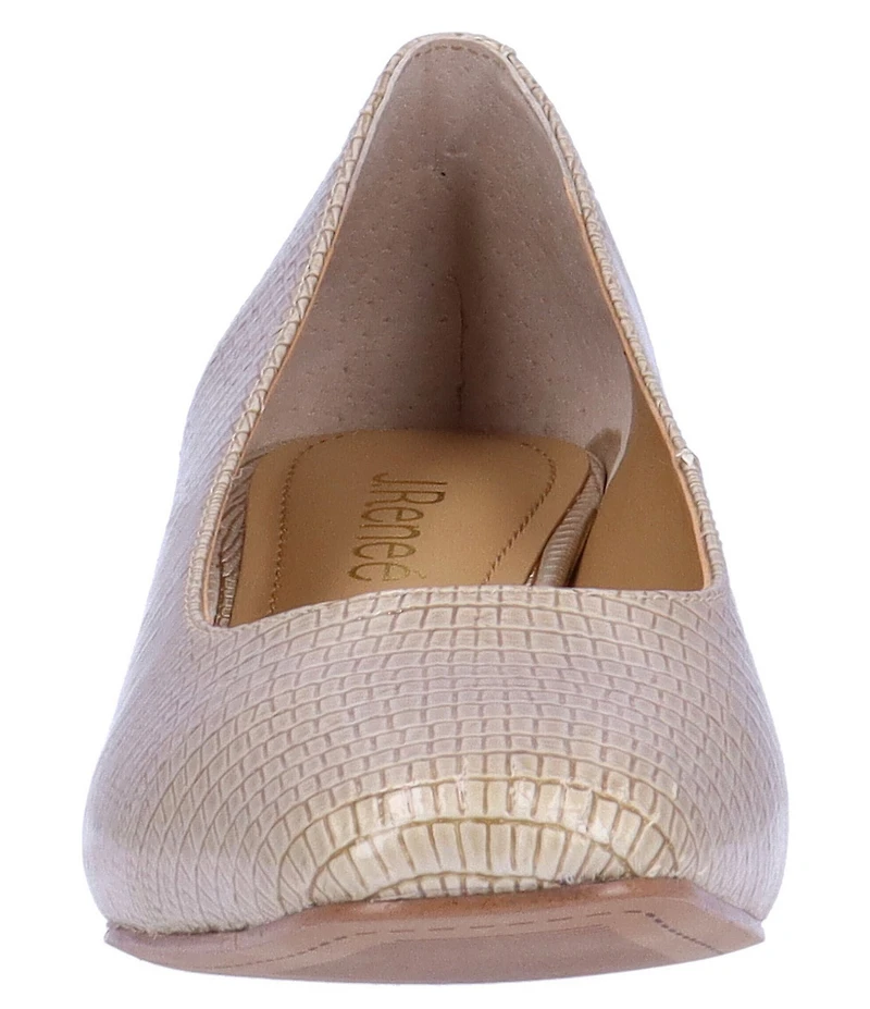 J. Renee Olivienne Patent Lizard Embossed Pumps