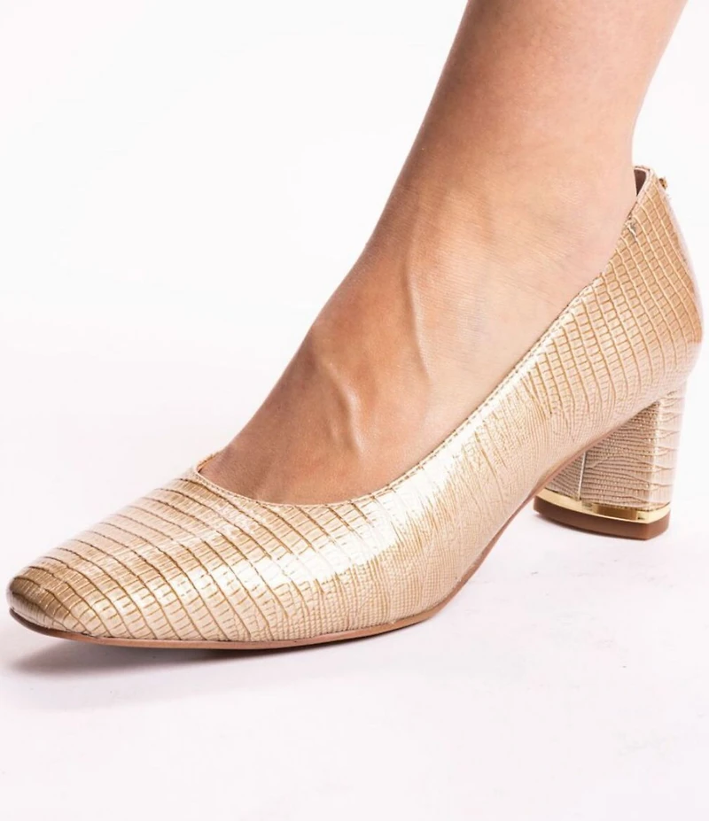 J. Renee Olivienne Patent Lizard Embossed Pumps