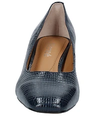 J. Renee Olivienne Patent Lizard Embossed Pumps