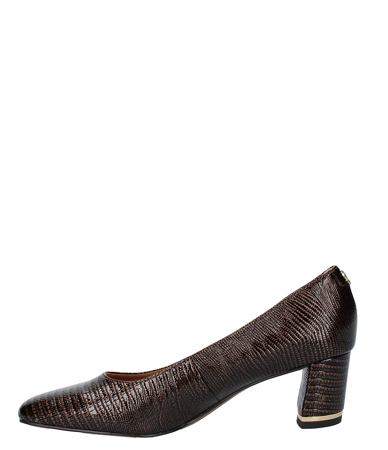 J. Renee Olivienne Patent Lizard Embossed Pumps