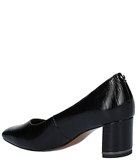 J. Renee Olivienne Patent Lizard Embossed Pumps